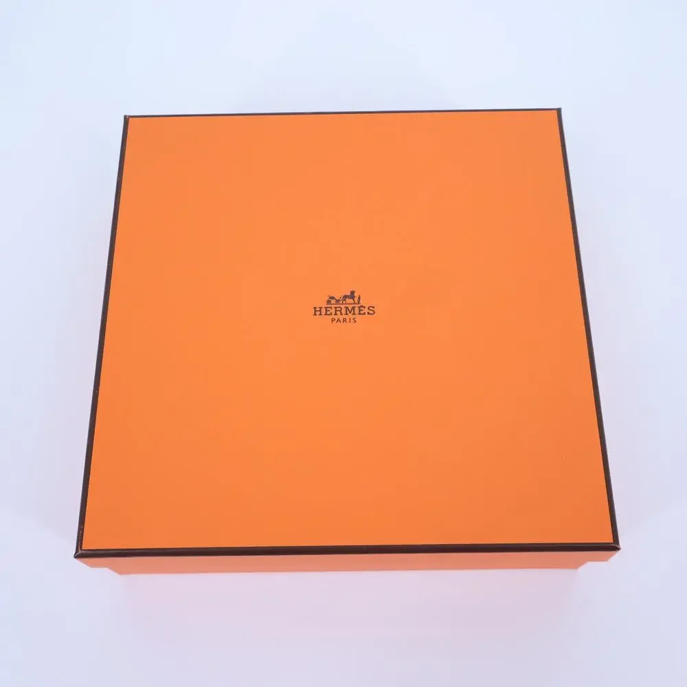 HERMES Orange and Brown Gift Box 7.5x7.5x2